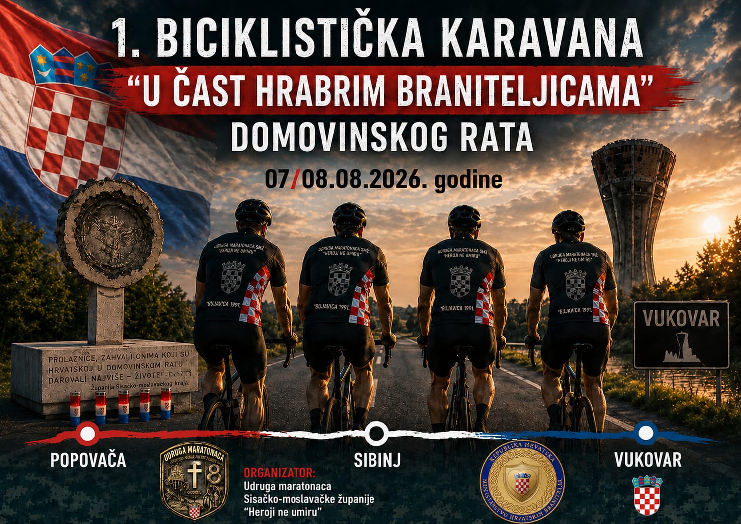 1. Biciklistička karavana  „U čast hrabrim braniteljicama“ Domovinskog rata