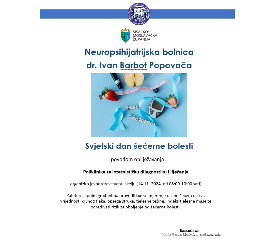 OBILJEŽAVANJE SVJETSKOG DANA ŠEĆERNE BOLESTI